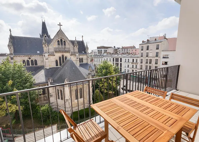La Terrasse De L\'Eglise, Paris Center & Eurostar 15 Mn, Brand New Duplex With Terrasse, Balcony, 2 Bathrooms, Parking,